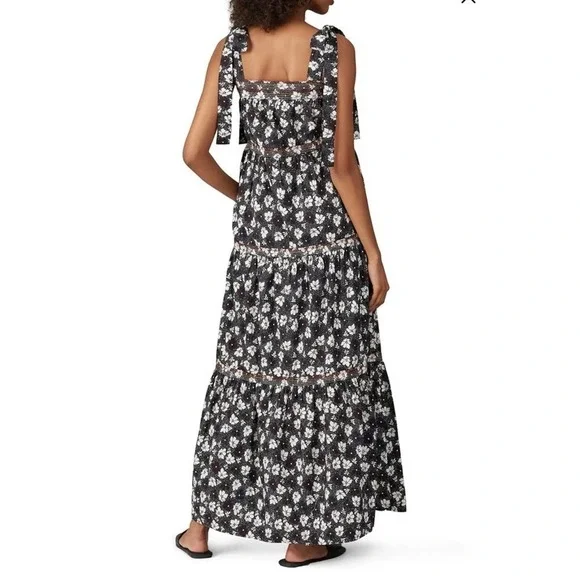 Warm big love rainbow floral square neck boho maxi dress - Picture 4 of 10